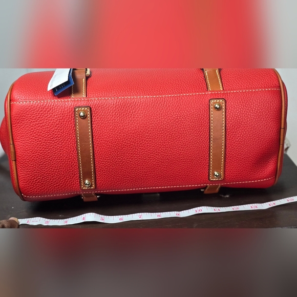 Dooney & Bourke Red Pebbled Leather Large Satchel - Picture 6 of 10